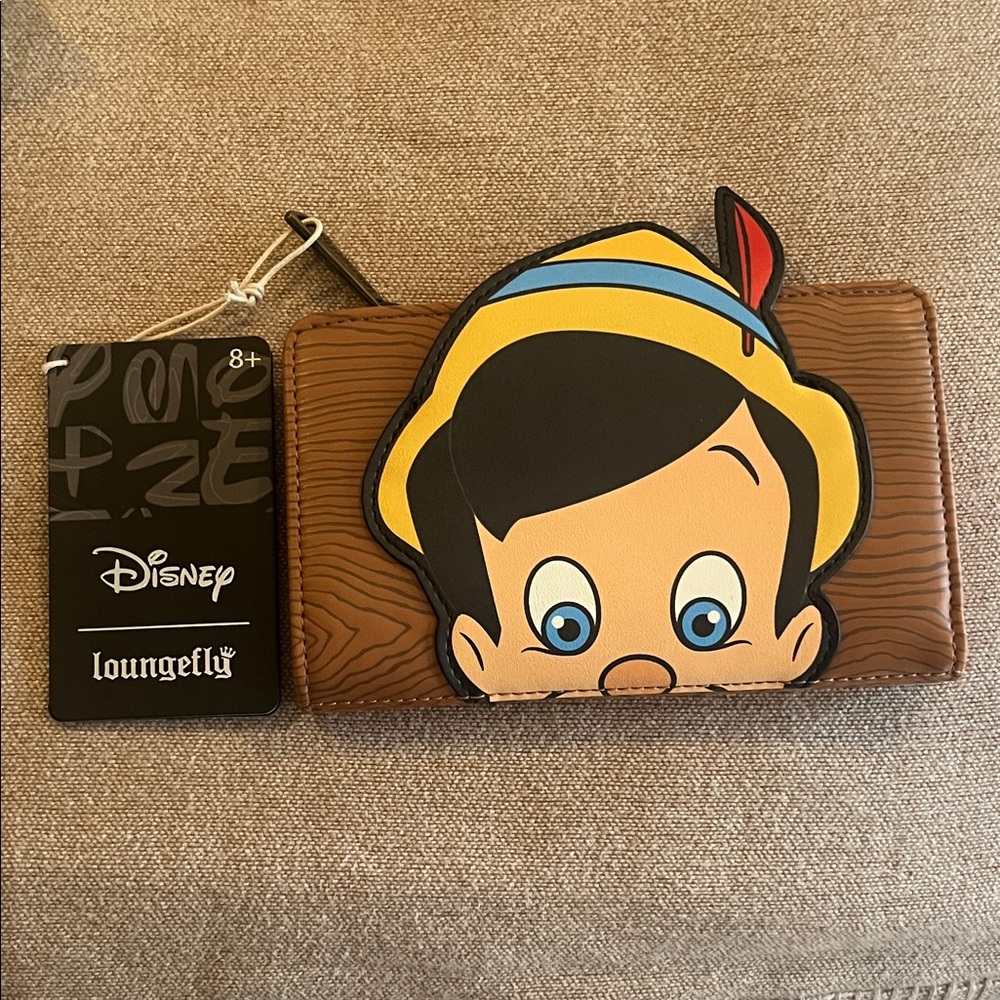Loungefly Brown and Yellow Pinocchio Wallet